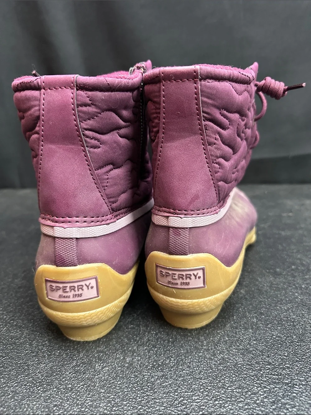 Sperry Saltwater duck boots  Plum Lace-Up Waterproof Winter Boot 11